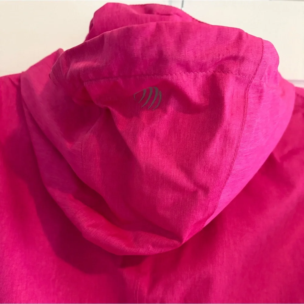 MPG Mondetta Performance Long Hooded Rain Jacket Hot Pink Small